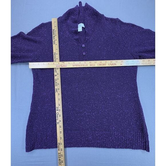 Christopher & Banks Cardigan Woman’s Size Small Purple Button Up Long Sleeve - Picture 5 of 8